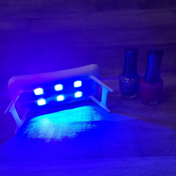 LAST LEFT! Mini Gel Lamp Gel Nails Polish UV LAMP LED Portable Travel Battery Op - Picture 4 of 8